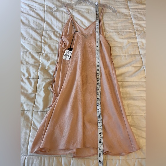 NWT Midnight Bakery Satin Bias Cut Chemise Slip Dress XS Rose - Picture 10 of 14